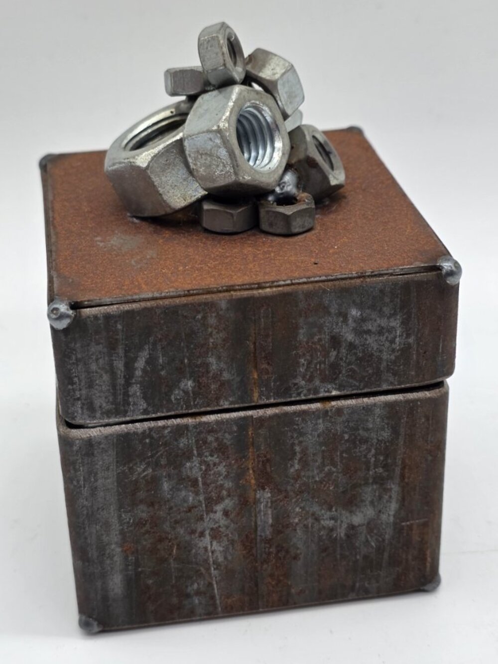 Nut Case Pen Clips Jewelry Holder Welded Metal Art Made in USA